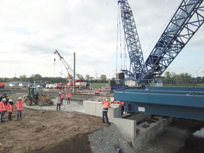 Impressionen vom Brückeneinhub